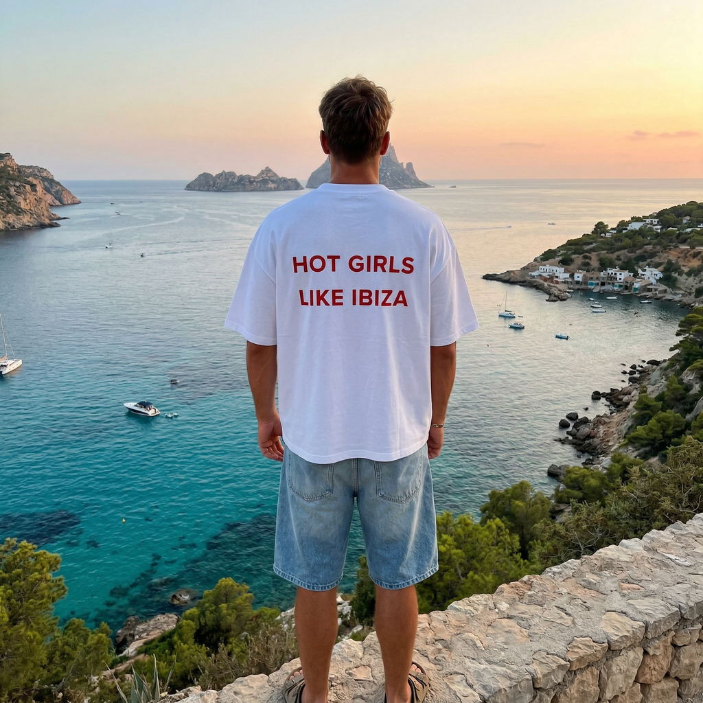 T-shirt oversize "HOT GIRLS LIKE IBIZA"